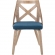 Charlotte Dining Chair in White Washed Wood & Blue Fabric (Set of 2)